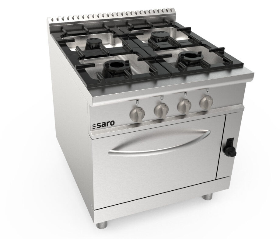 SARO Gaskomfur + gasovn 4 brændere LQ model LQ / CUG4NG