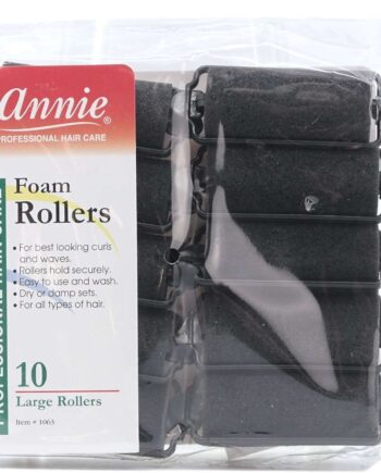 Annie Foam Rollers Large Sort 10 stk