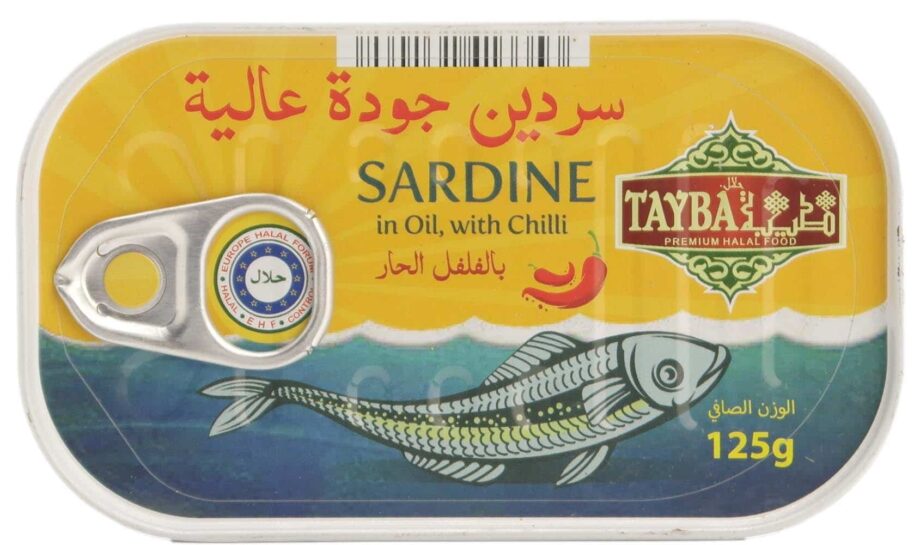 Tayba Chili Sardiner I olie 125 g