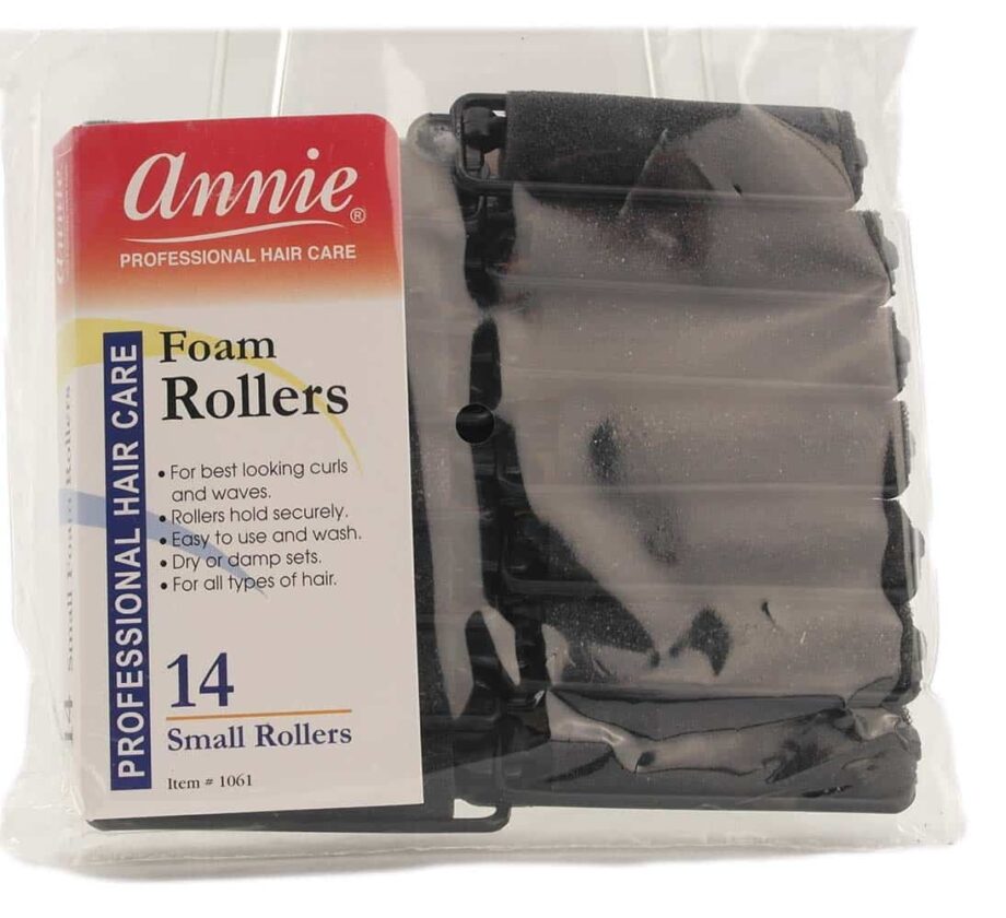 Annie Foam Rollers Small Sort 14 stk