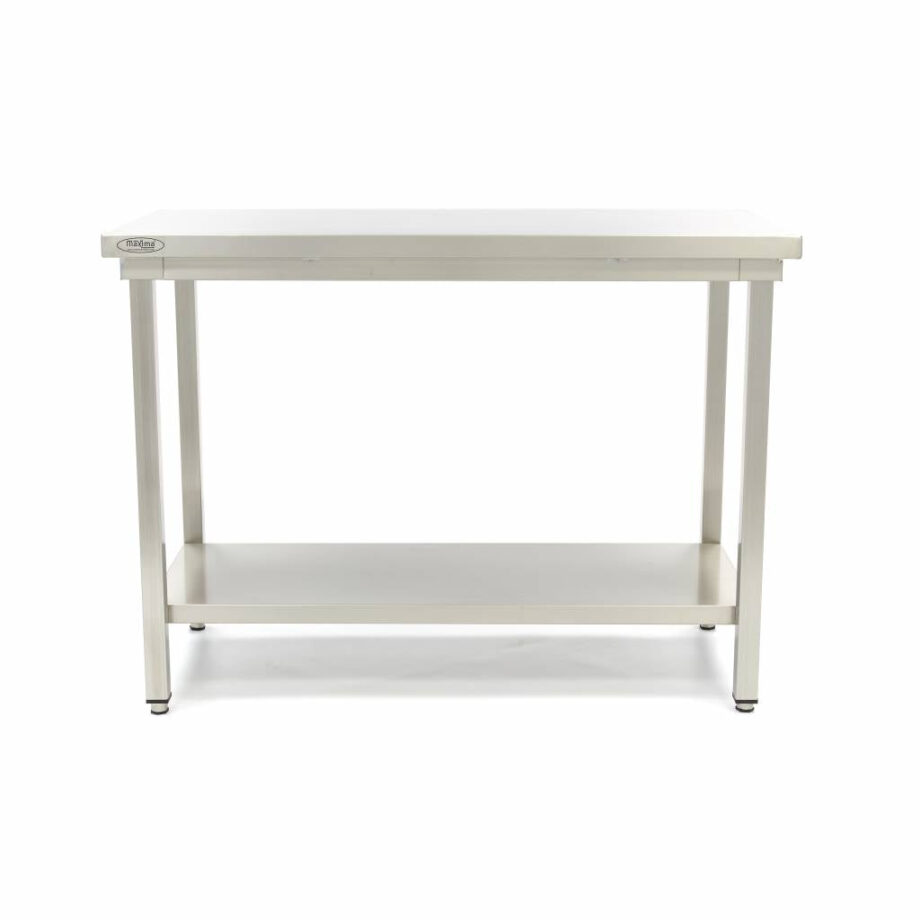 Bord i rustfrit stål - 120 x 70 cm - Justerbar højde