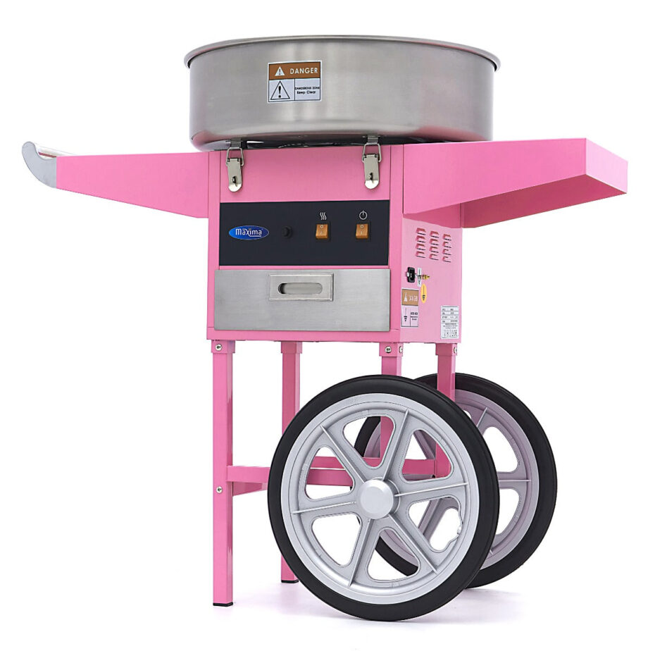 Candy Floss Machine  -  Ø 52cm  -  Pink  -  med vogn