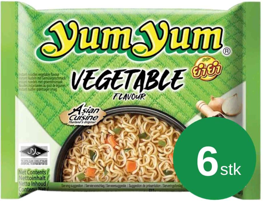 Yum Yum Nudler Vegetar 6 stk